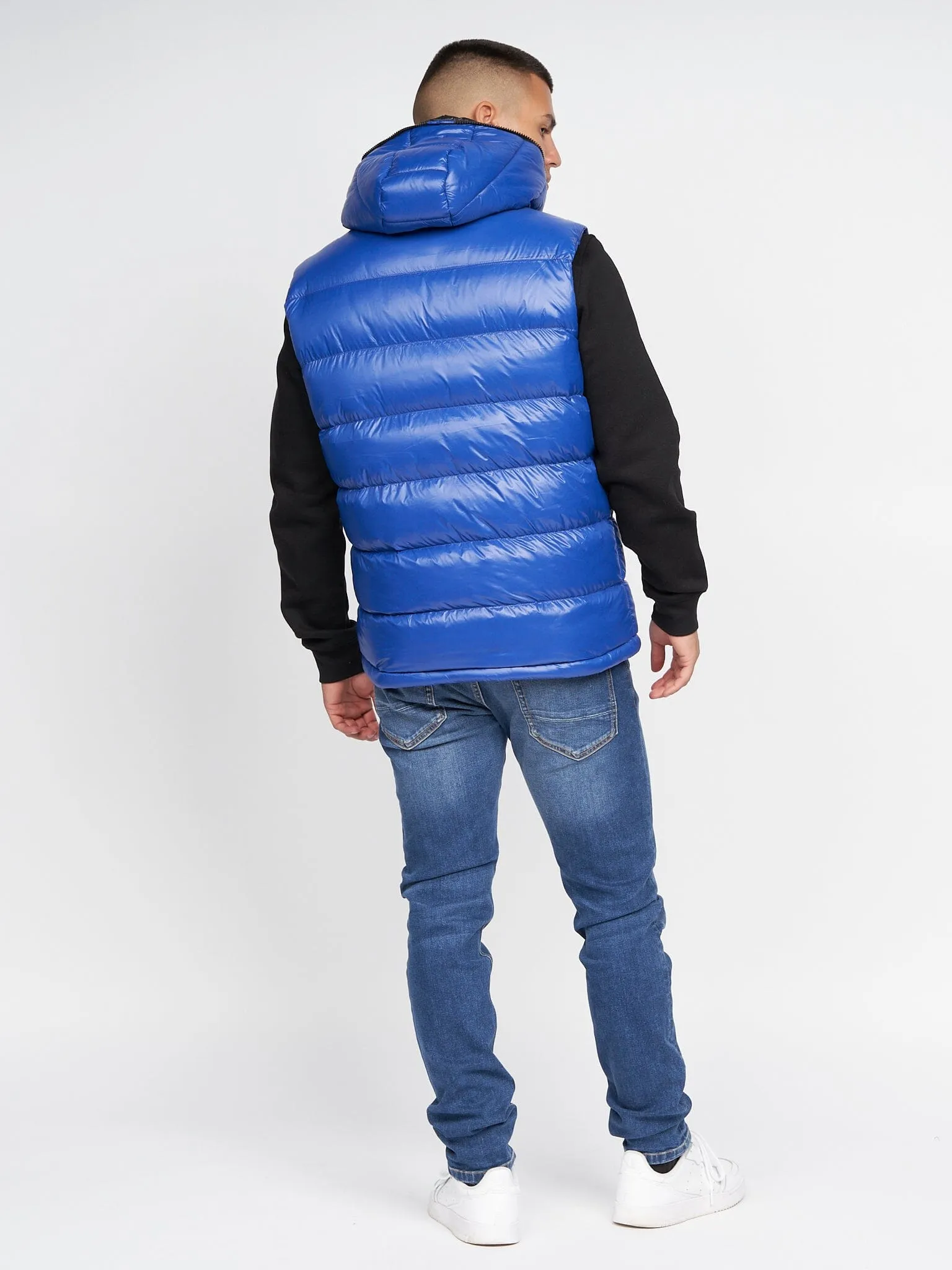 Mateo Hooded Gilet Mid Blue sold by Brand Corner product image thumbnail 4