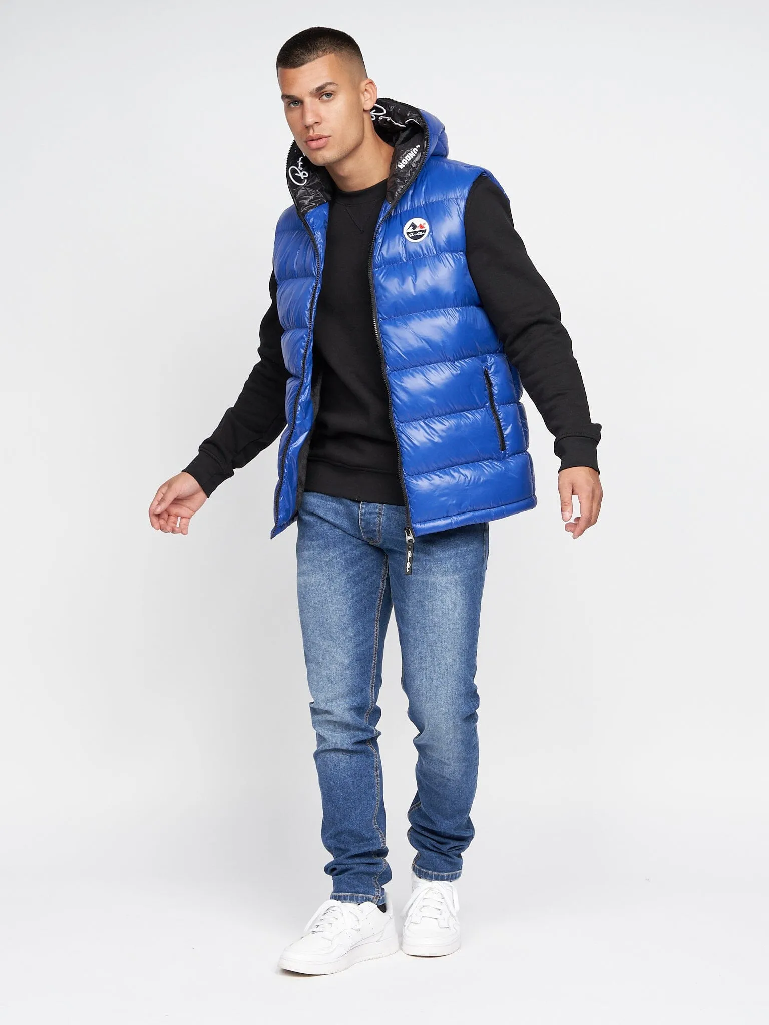 Mateo Hooded Gilet Mid Blue sold by Brand Corner product image thumbnail 2