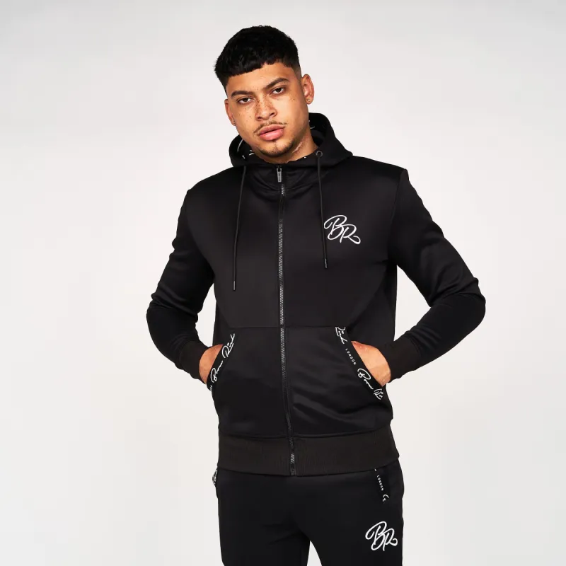 Born Rich Mens Foletti Tracktop Hoodie Black made by Brand Corner