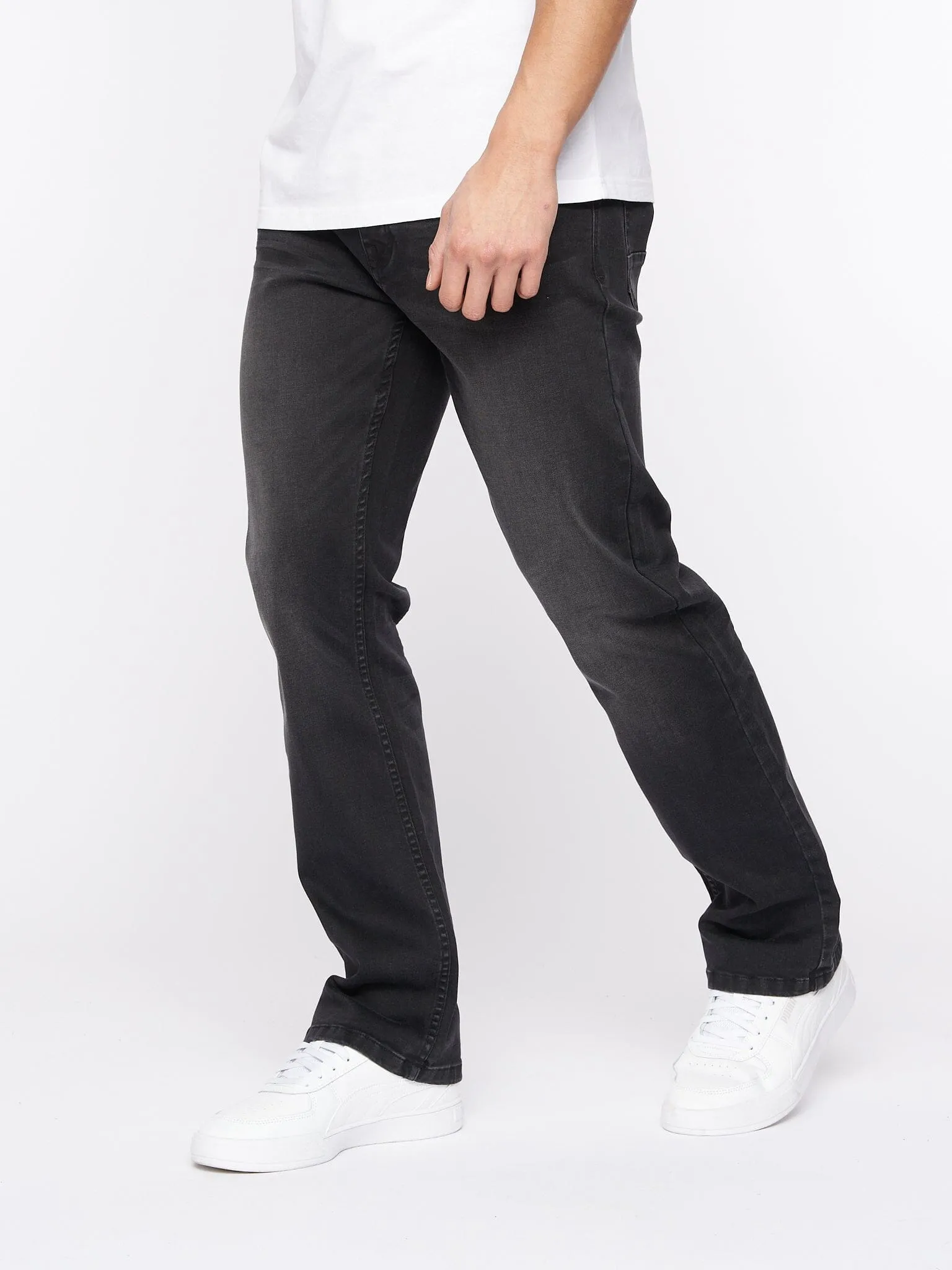 Mens Winsbury Bootcut Jeans Black Wash sold by Brand Corner product image thumbnail 4