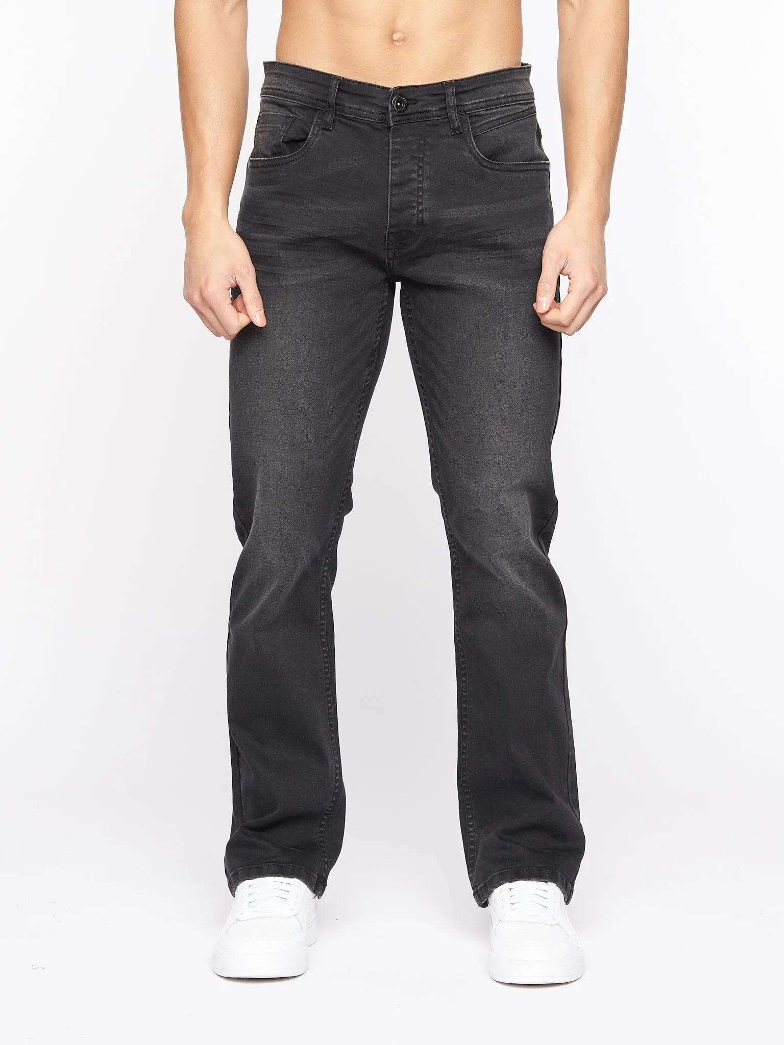 Mens Winsbury Bootcut Jeans Black Wash sold by Brand Corner product image thumbnail 3