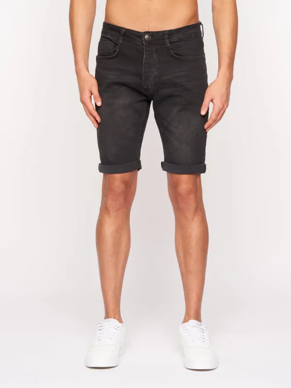 Crosshatch Mens Tadcaster Denim Shorts Black sold by Brand Corner