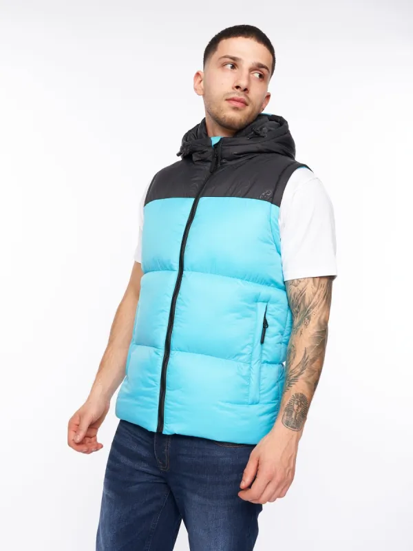 Chemerley Hooded Gilet Turquoise sold by Brand Corner