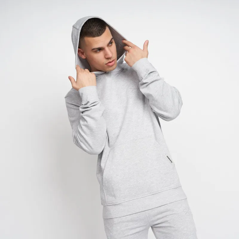 Crosshatch Mens Emmson Hoodie Grey Marl sold by Brand Corner