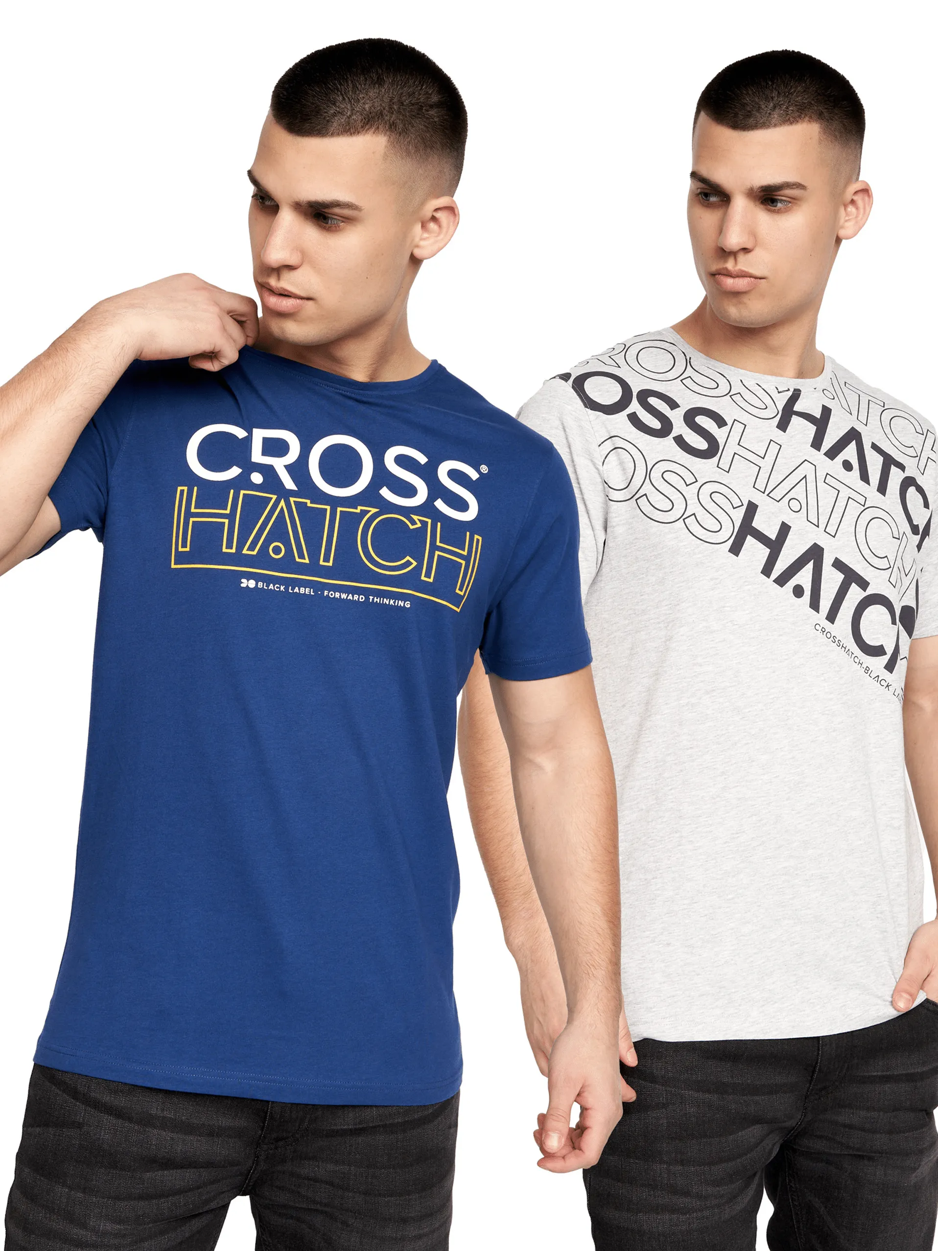 Alstan T-Shirt 2pk Navy/Grey Marl sold by Brand Corner