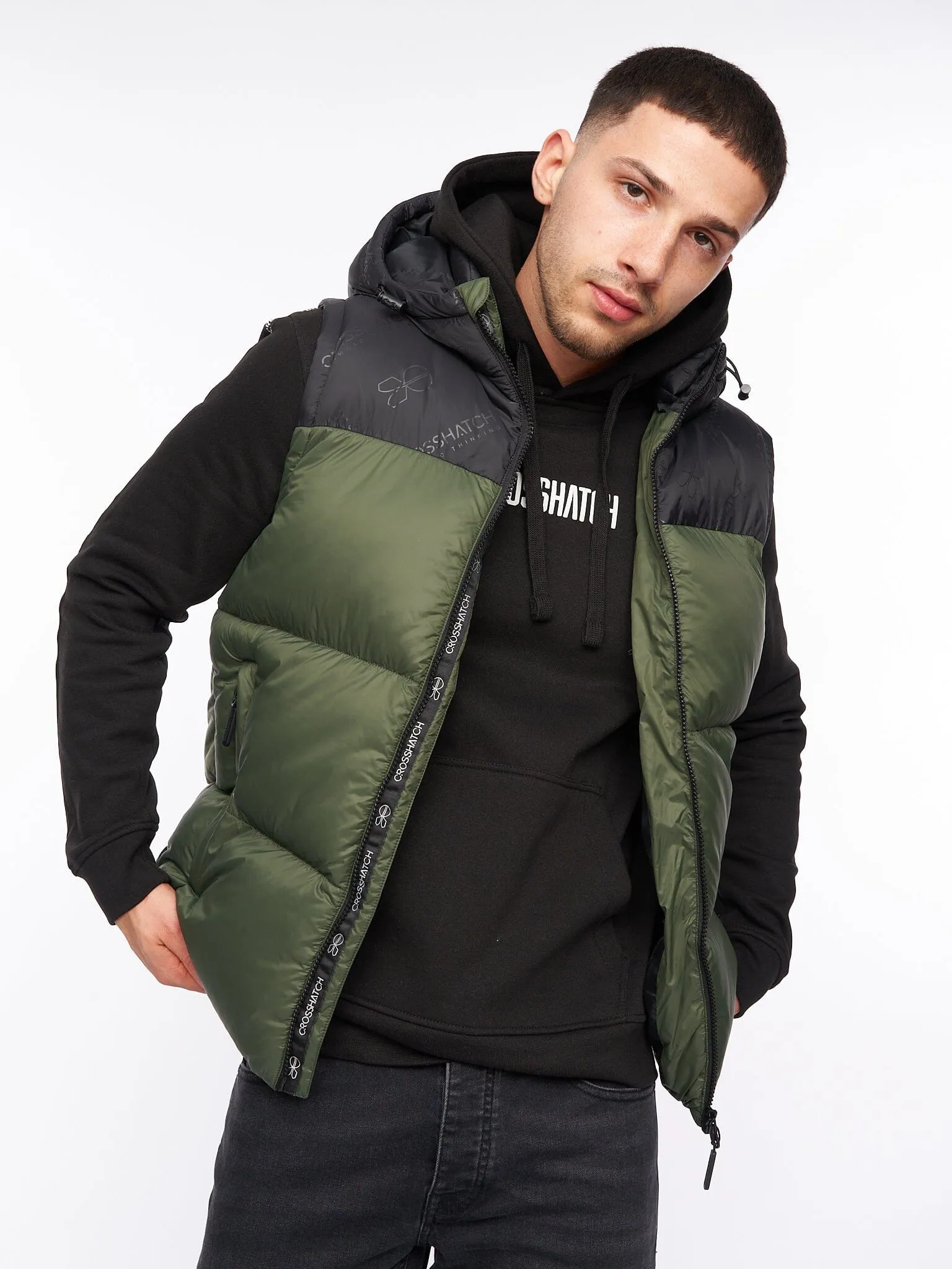 Chemerley Hooded Gilet Olive sold by Brand Corner product image thumbnail 5