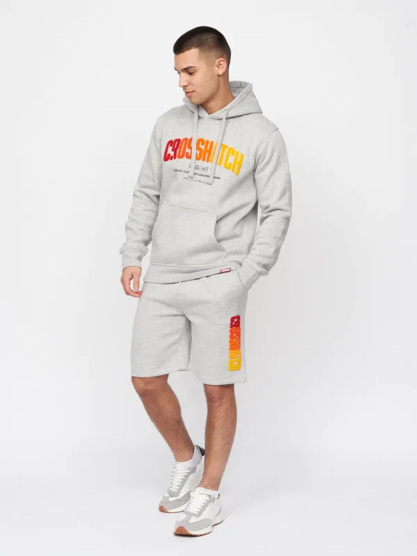 Flocked Hoodie Grey Marl sold by Brand Corner