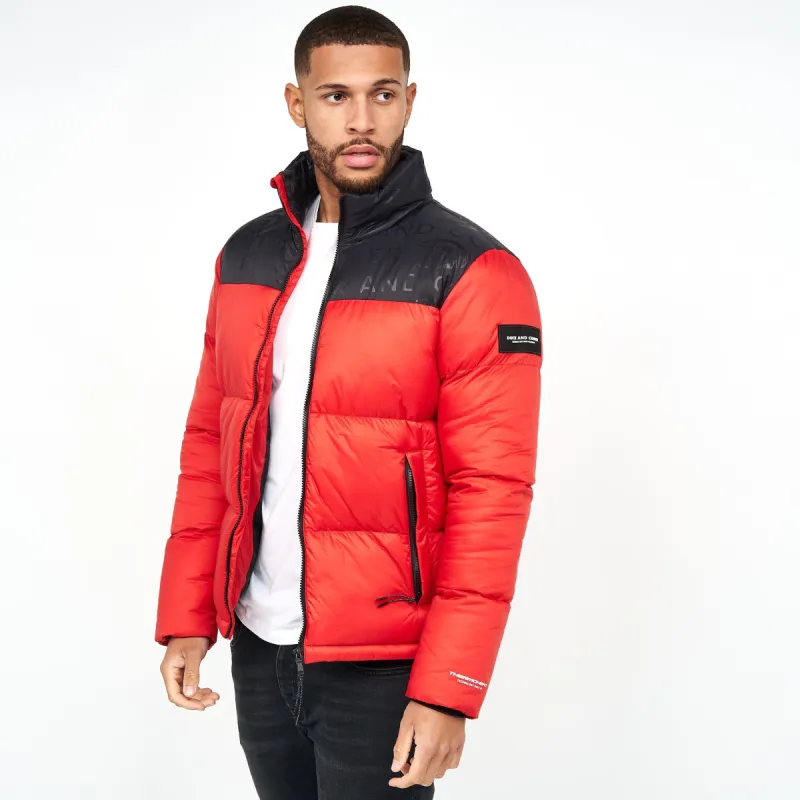 Duck and Cover Mens Synmax Quilted Jacket Red sold by Brand Corner