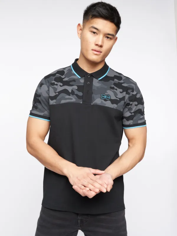 Brightling Camo Polo Black sold by Brand Corner