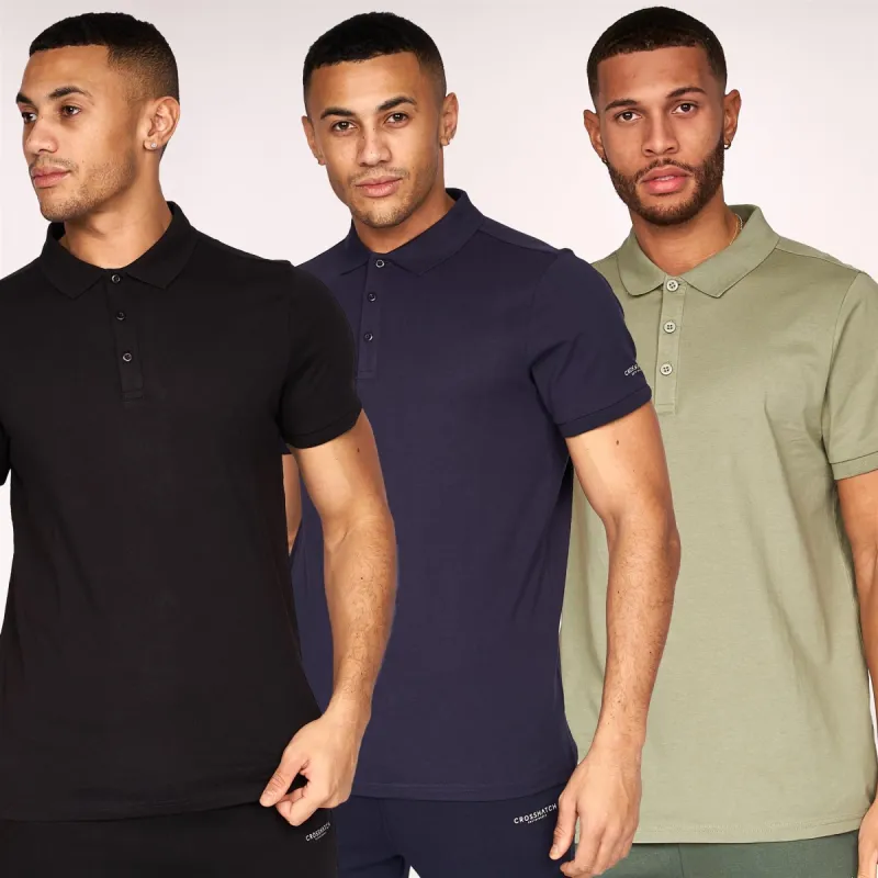 Traymax Polo 3pk Black/Navy/Khaki sold by Brand Corner