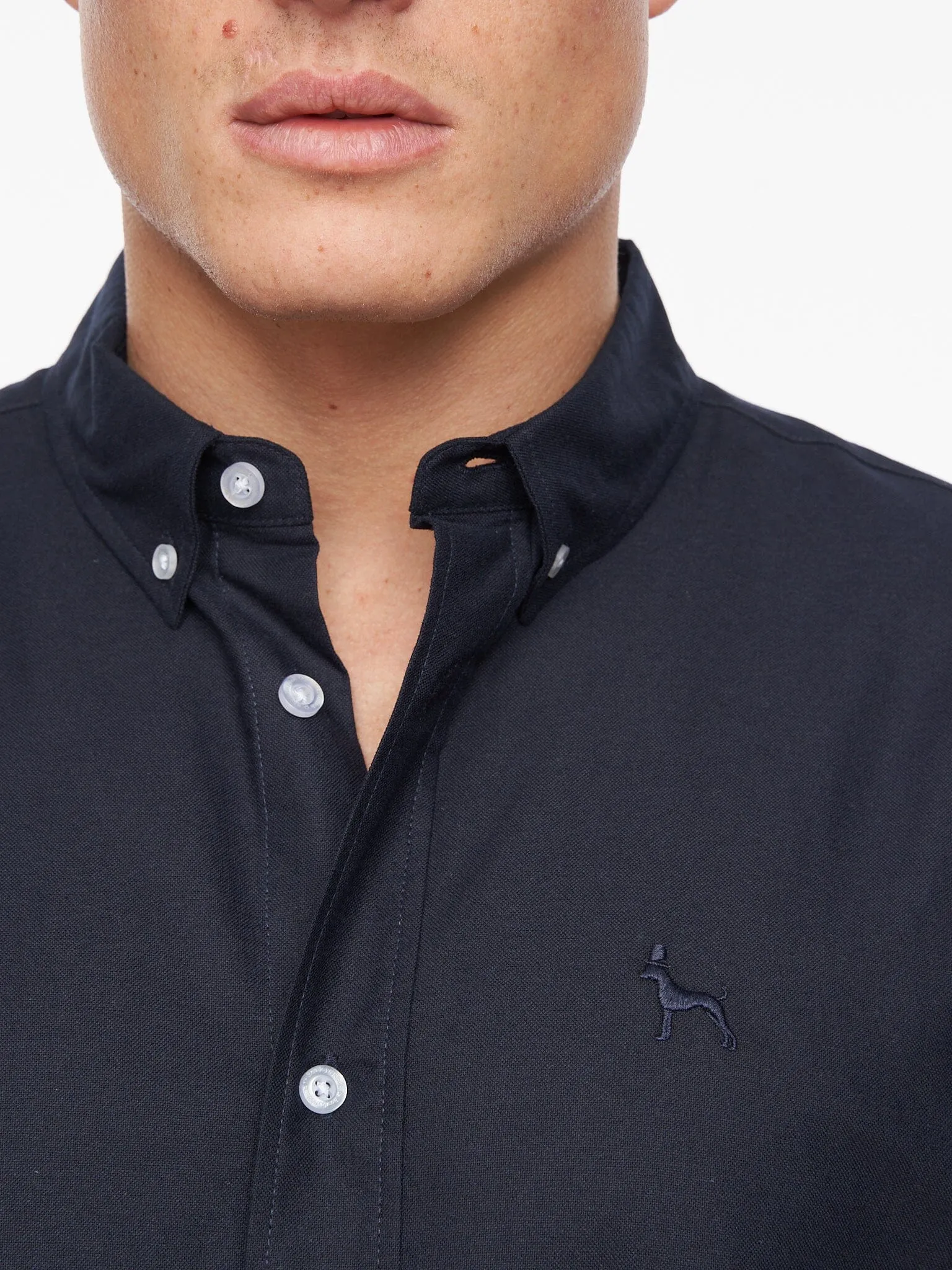 Balton Short Sleeve Oxford Shirt Navy sold by Brand Corner product image thumbnail 5