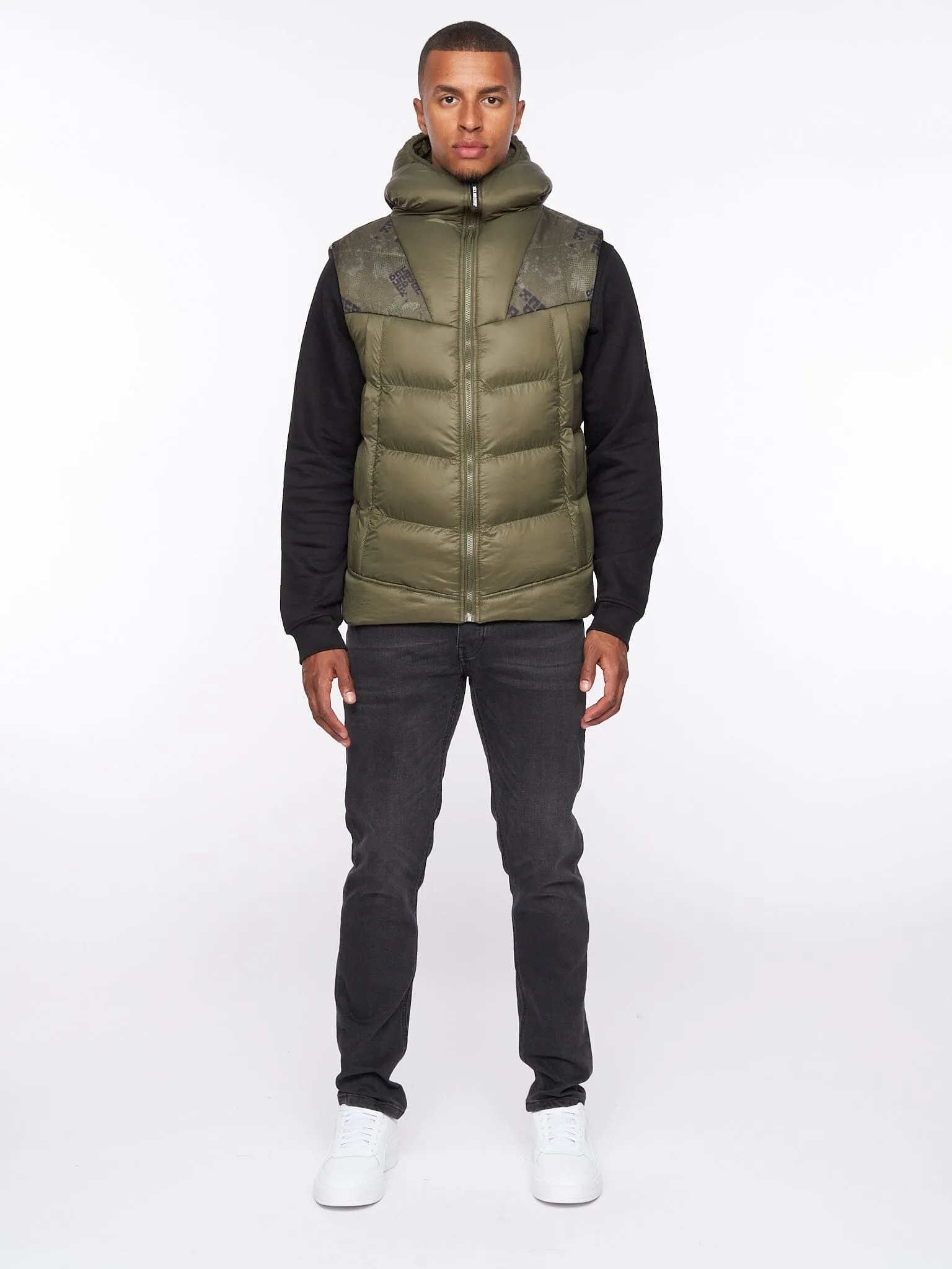 Rierson Hooded Gilet Dark Olive sold by Brand Corner product image thumbnail 2