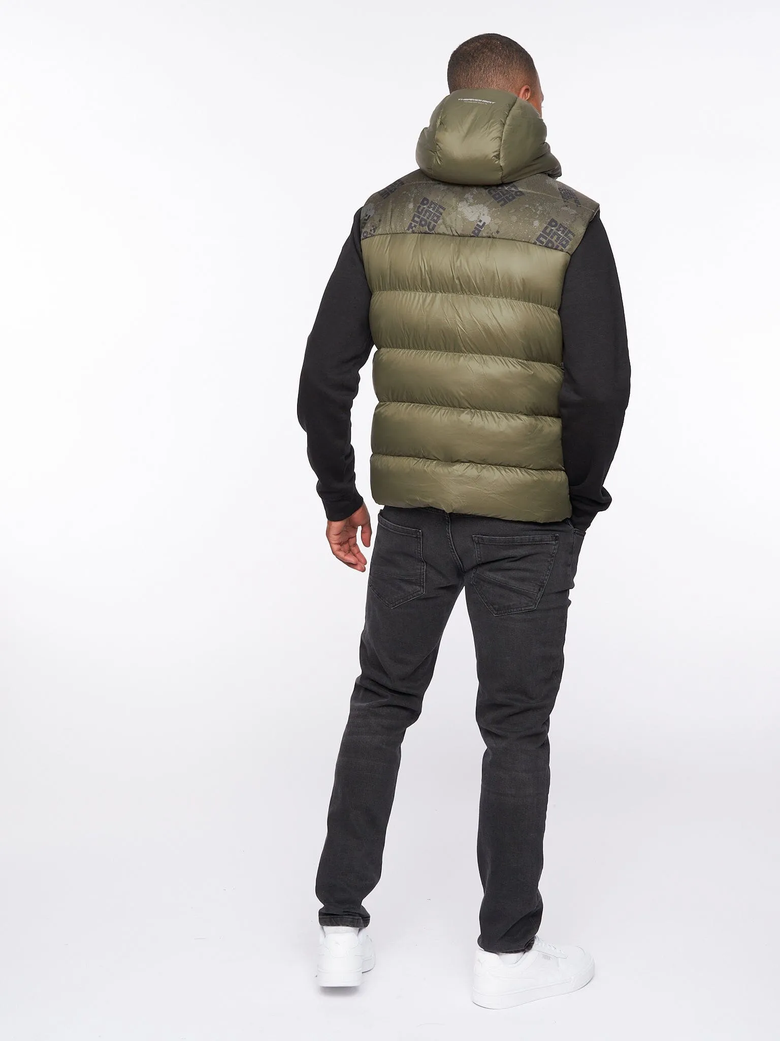 Rierson Hooded Gilet Dark Olive sold by Brand Corner product image thumbnail 4