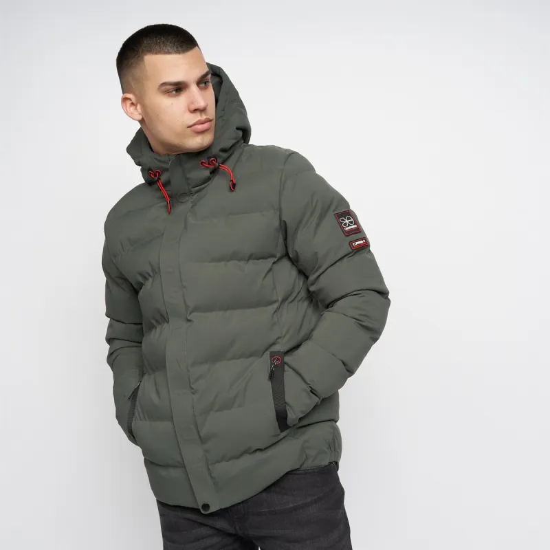 Mens Kampleys Embossed Jacket Dark Olive sold by Brand Corner