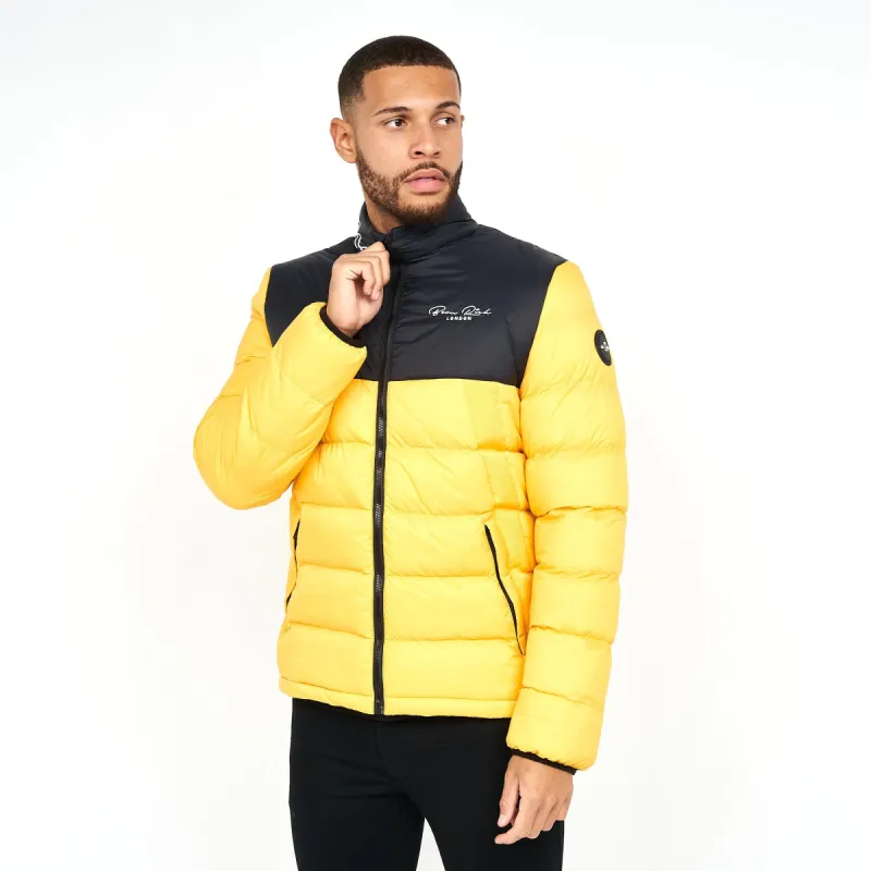 Born Rich Mens Lyden Puffa Jacket Yellow sold by Brand Corner