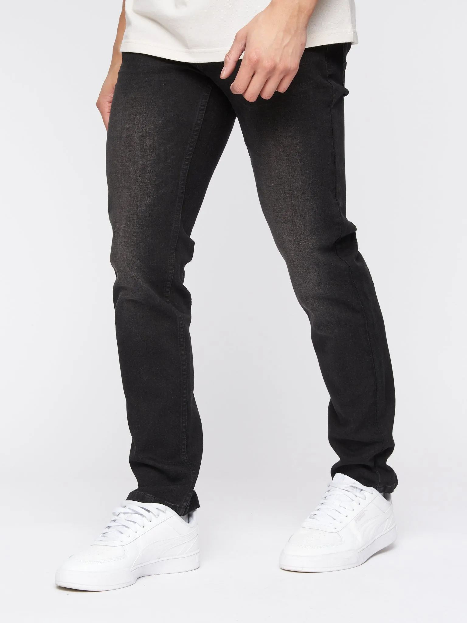 Crosshatch Mens Malcolm Slim Fit Jeans Black Wash sold by Brand Corner product image thumbnail 4