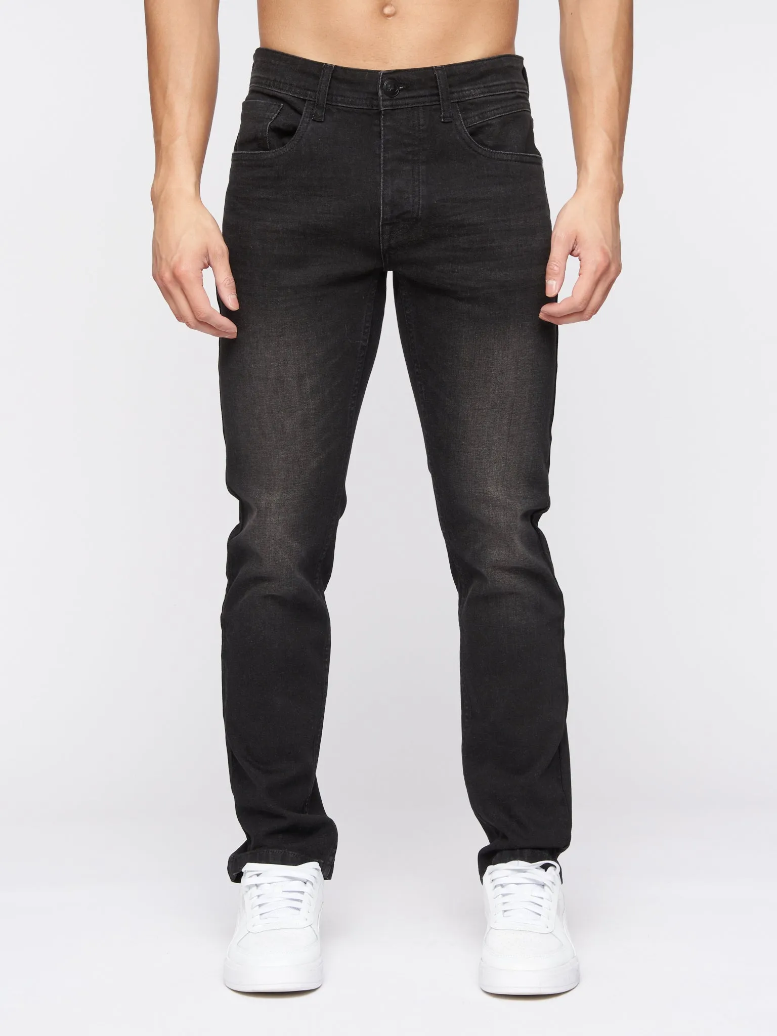 Crosshatch Mens Malcolm Slim Fit Jeans Black Wash sold by Brand Corner