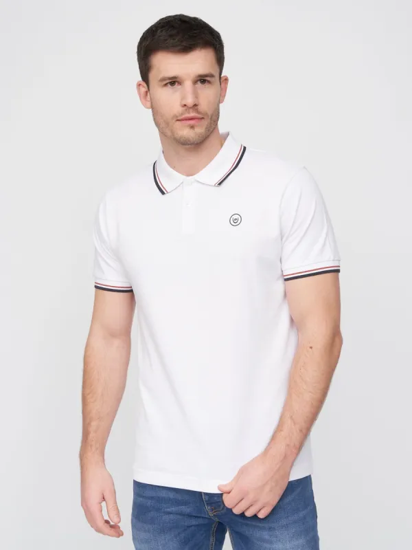 Hendamore Polo White/Red sold by Brand Corner