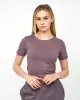 Juice Ladies Tilly Crop T-Shirt Charcoal Mauve sold by Brand Corner