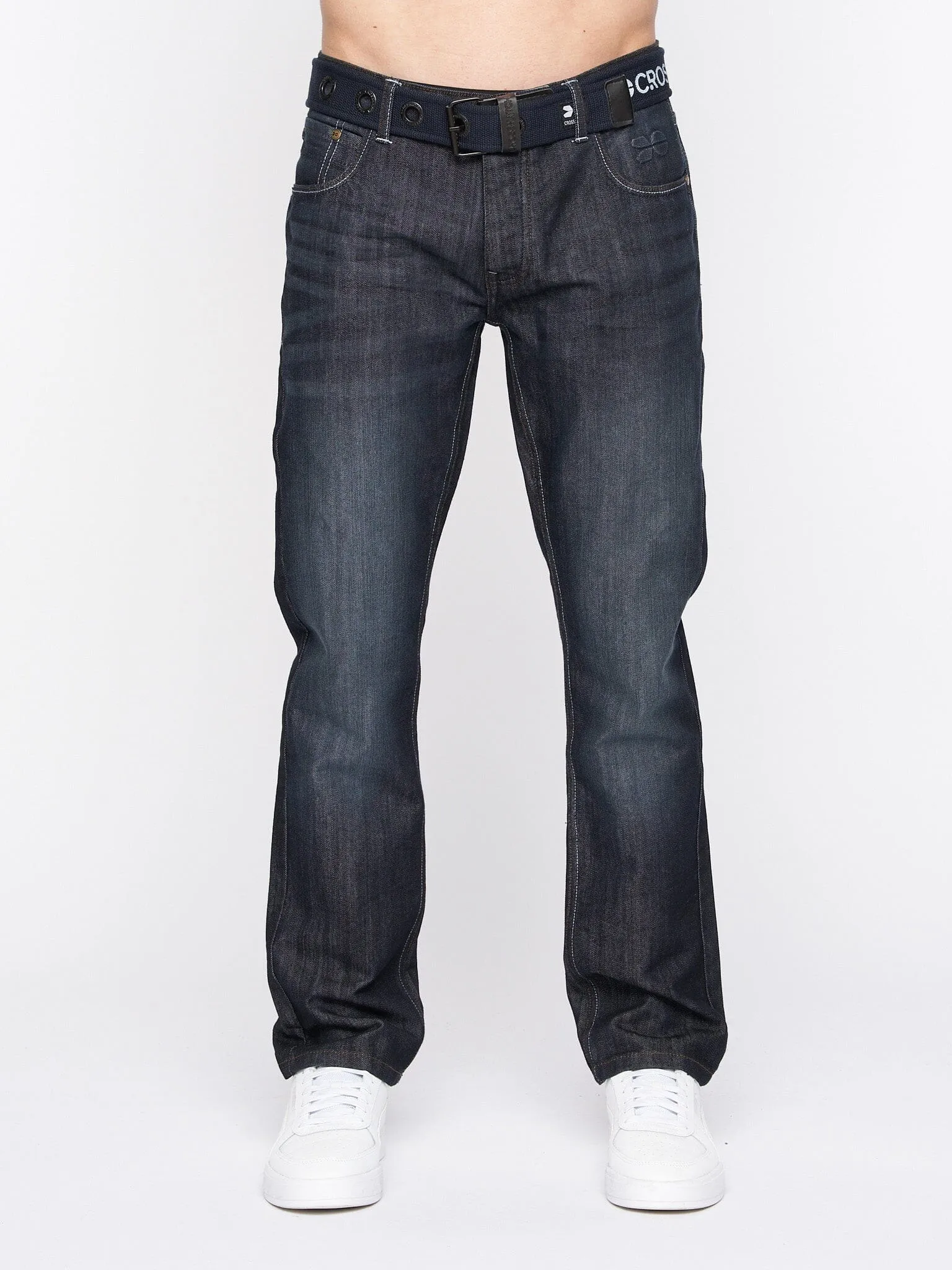 Mens New Embossed Techno Denim Jeans Dark Wash sold by Brand Corner product image thumbnail 2