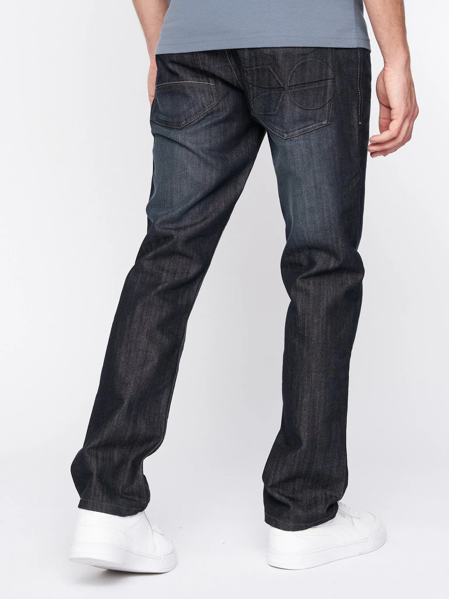 Mens New Embossed Techno Denim Jeans Dark Wash sold by Brand Corner product image thumbnail 5