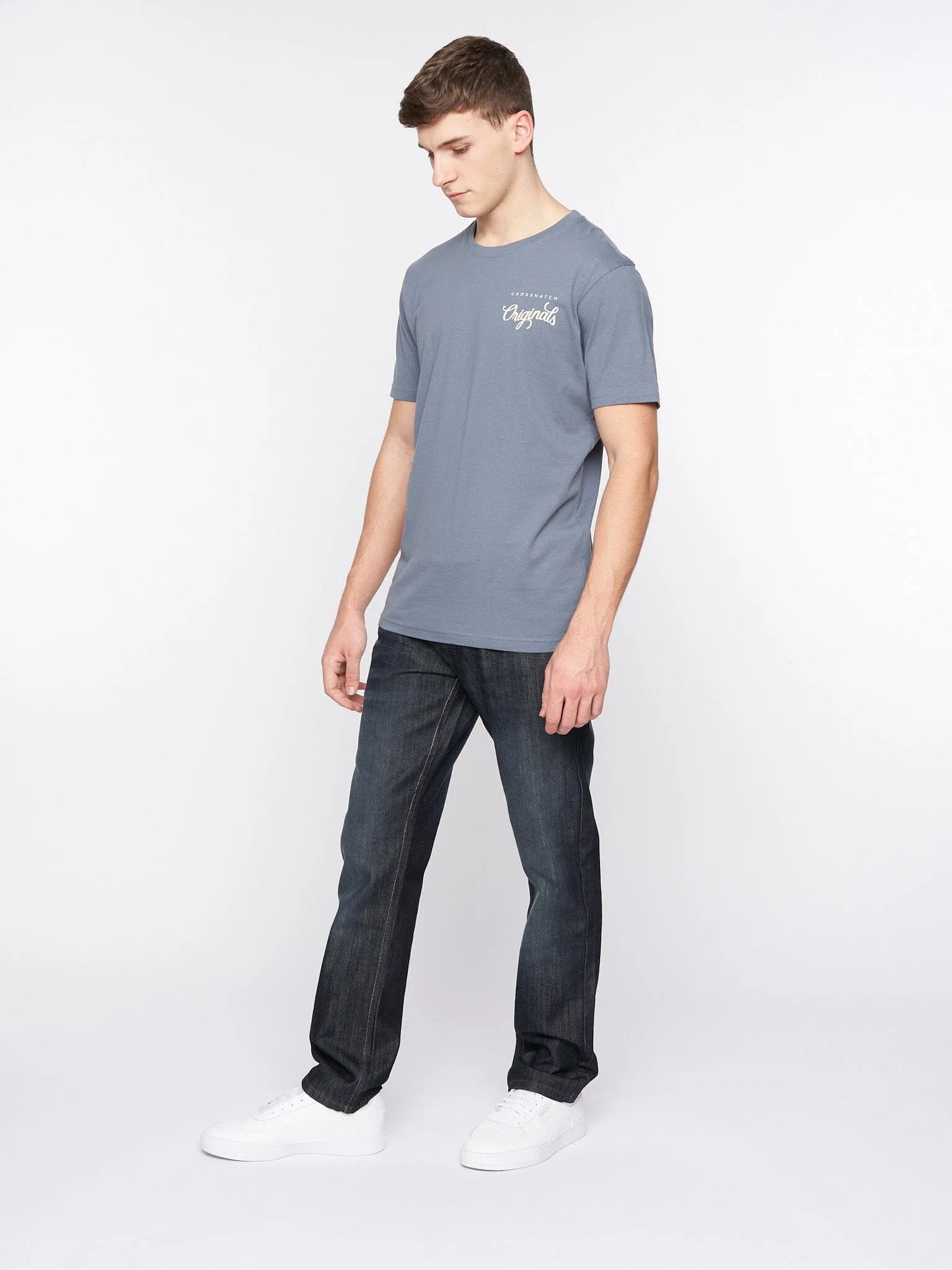 Mens New Embossed Techno Denim Jeans Dark Wash sold by Brand Corner product image thumbnail 3