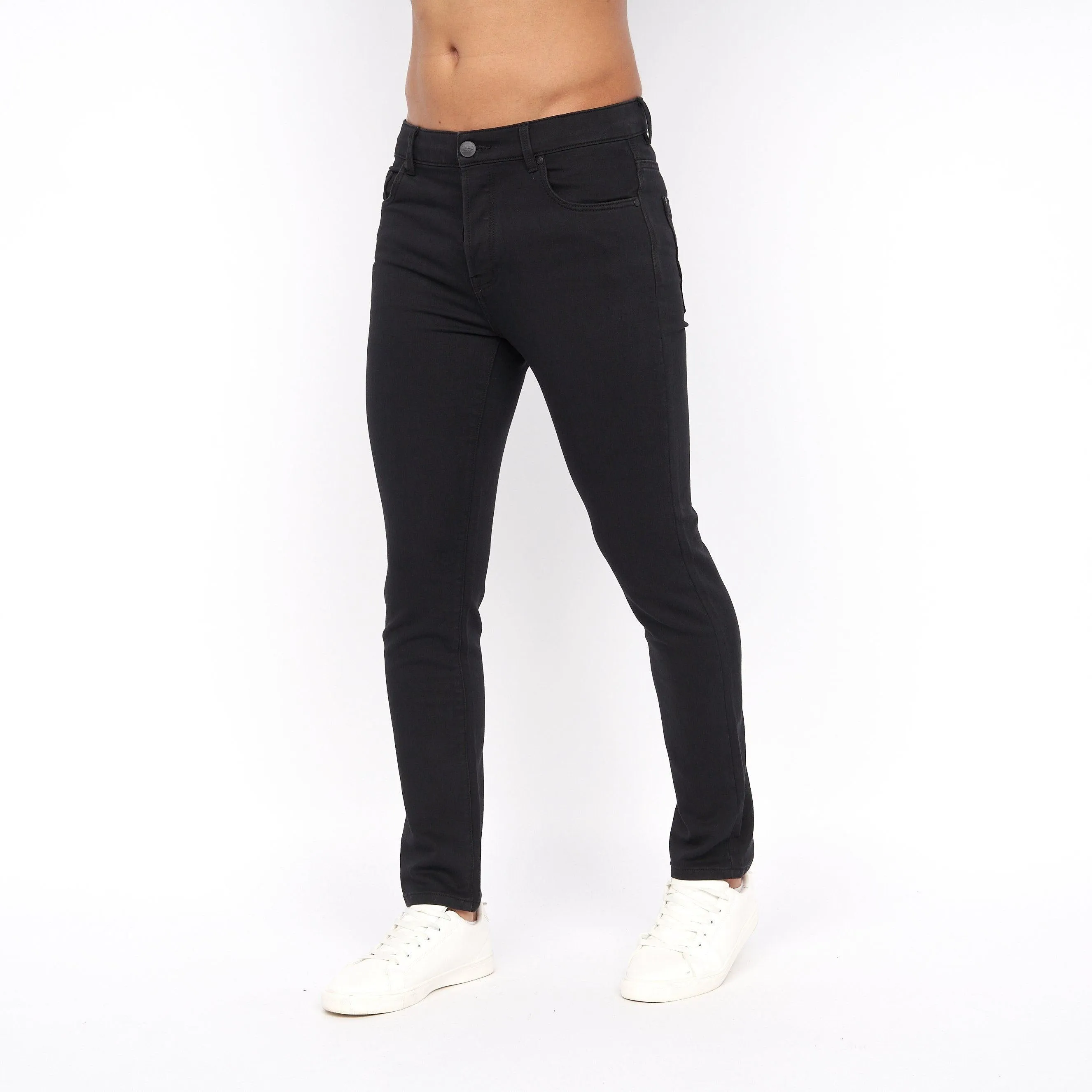 Crosshatch Mens Lampoons Slim Fit Jeans Black sold by Brand Corner