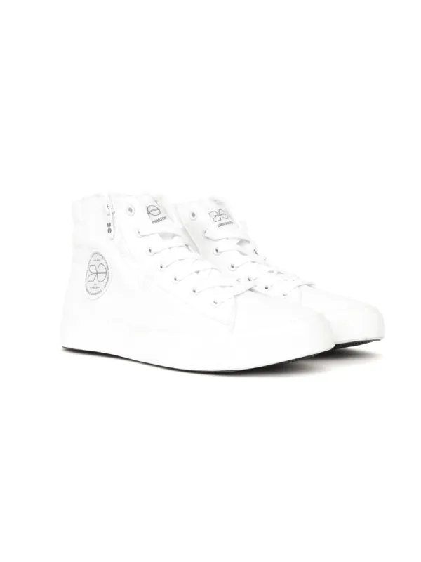 Kickturn Canvas Hi Tops White Mono sold by Brand Corner