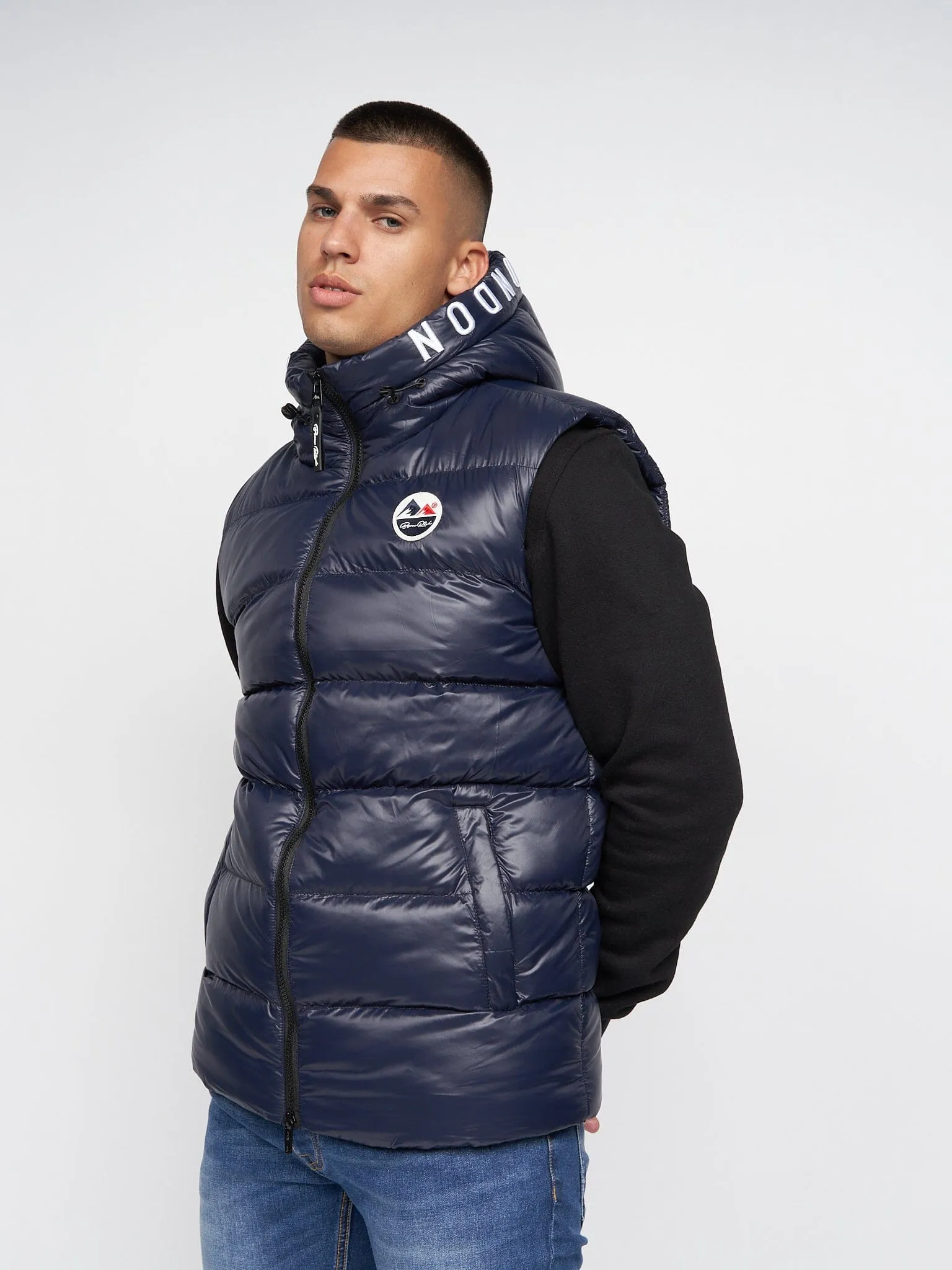 Karnos Hooded Gilet Dark Navy sold by Brand Corner