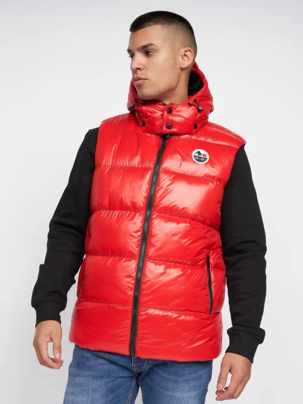 Henrico Detachable Hood Gilet Red sold by Brand Corner