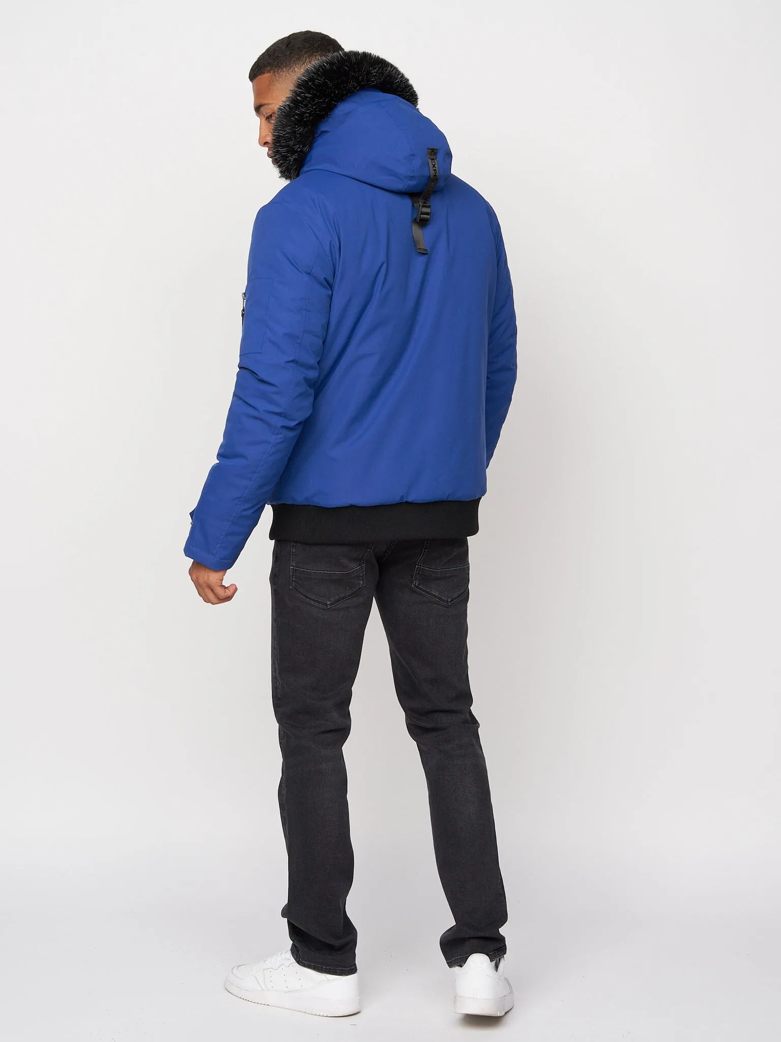 Emarnos Hooded Bomber Jacket Mid Blue sold by Brand Corner product image thumbnail 4