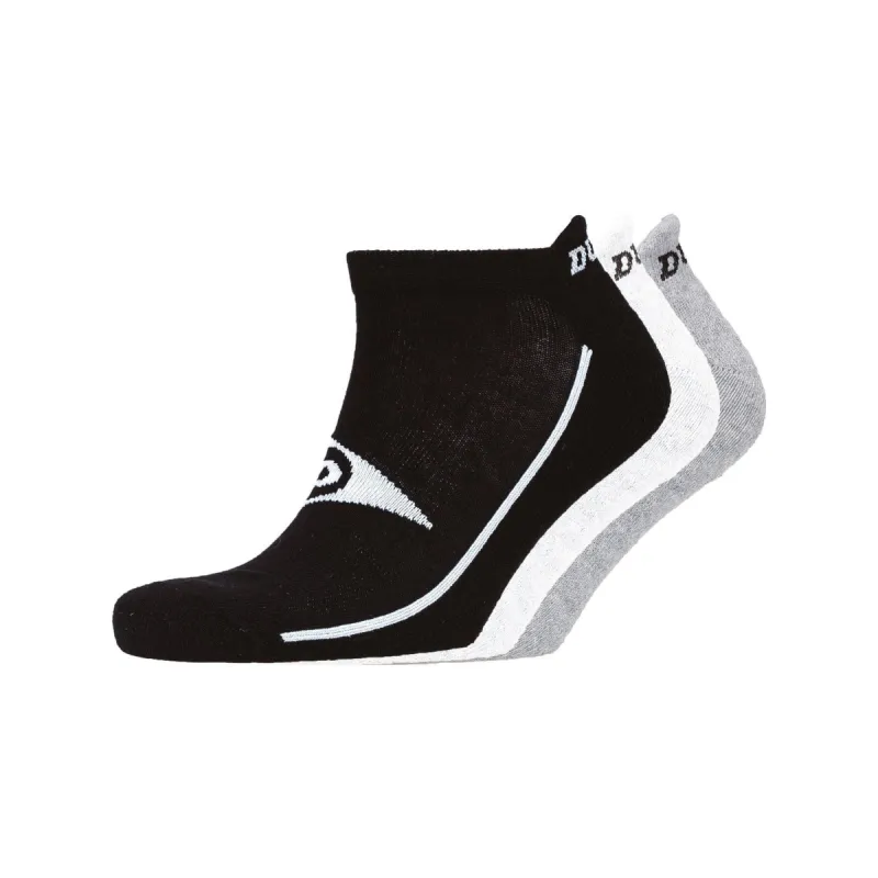 Leighwood Trainer Socks 3pk - Black/White/Grey sold by Brand Corner