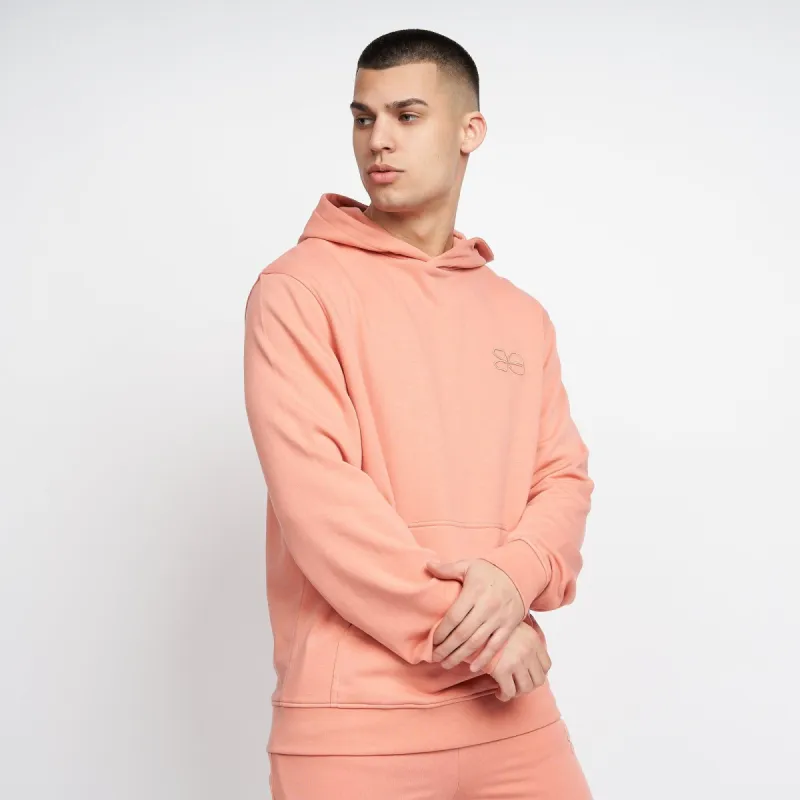 Crosshatch Mens Emmson Hoodie Coral sold by Brand Corner