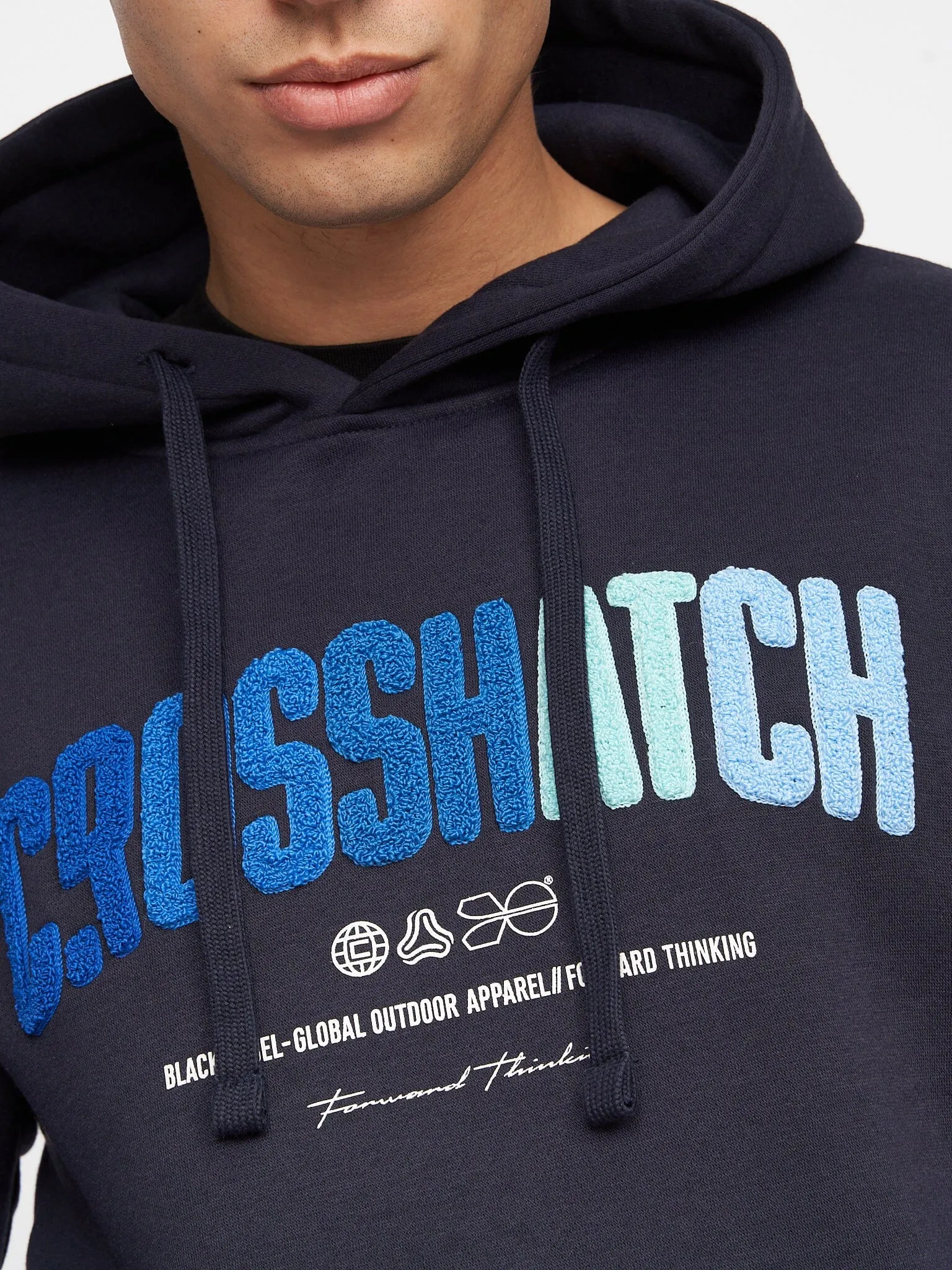 Flocked Hoodie Navy sold by Brand Corner product image thumbnail 4