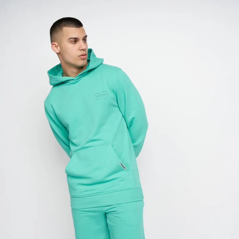 Crosshatch Mens Emmson Hoodie Aqua sold by Brand Corner