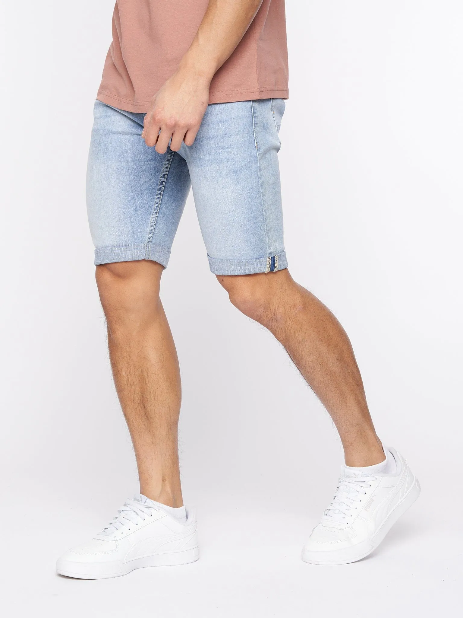 Tonwin Embossed Denim Shorts Light Wash sold by Brand Corner product image thumbnail 4