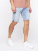 Tonwin Embossed Denim Shorts Light Wash sold by Brand Corner