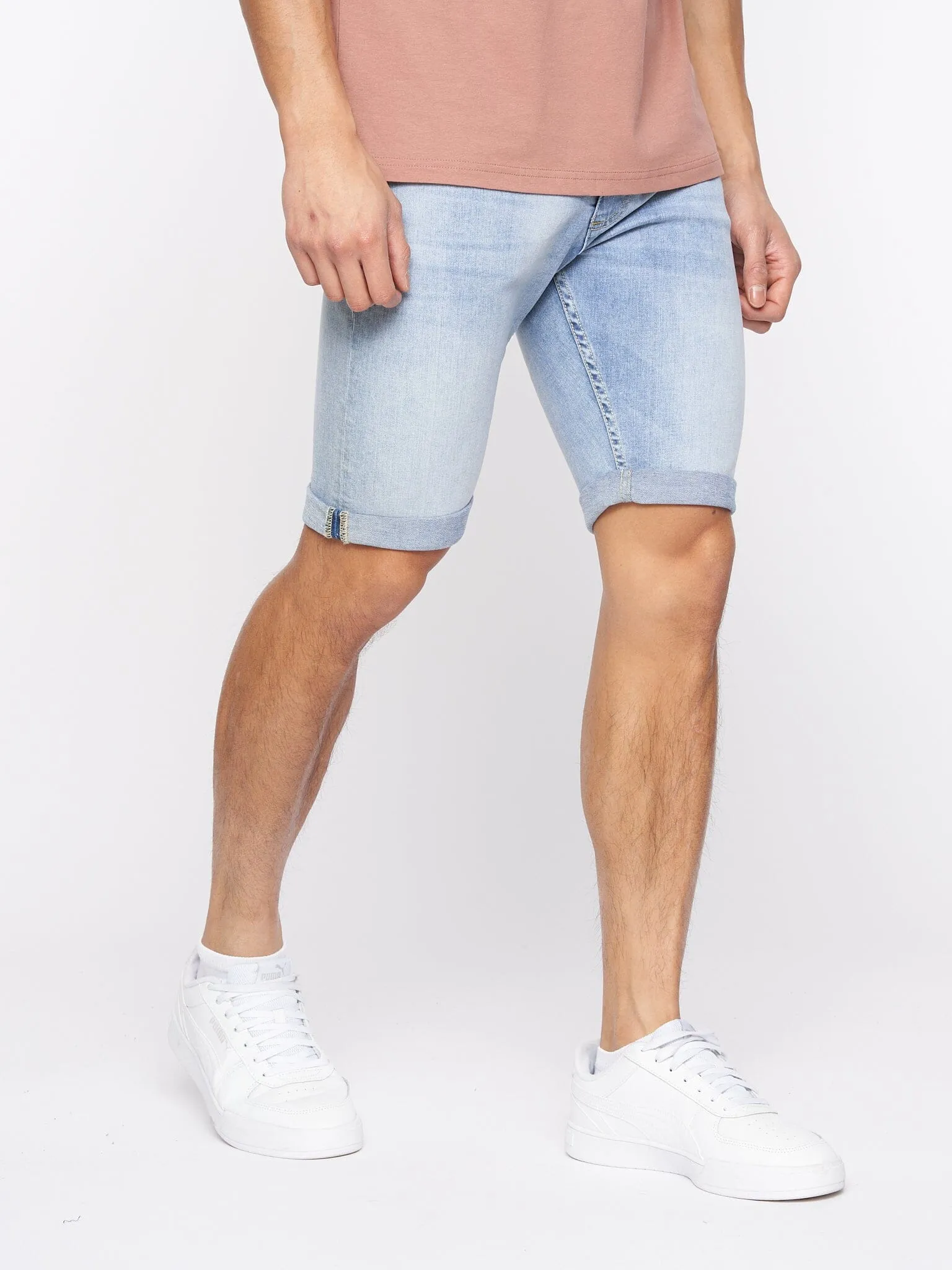 Tonwin Embossed Denim Shorts Light Wash sold by Brand Corner product image thumbnail 5