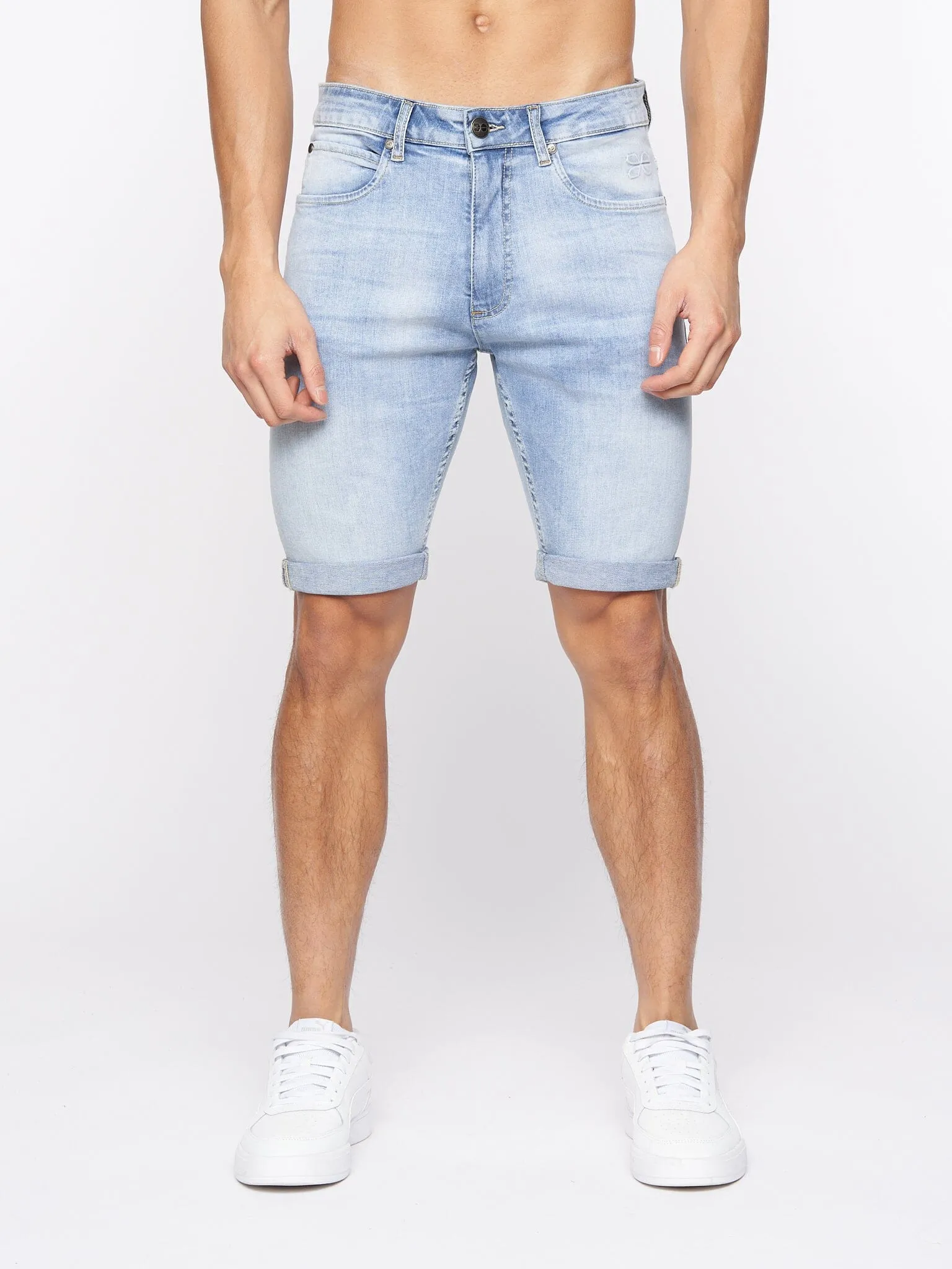 Tonwin Embossed Denim Shorts Light Wash sold by Brand Corner product image thumbnail 3