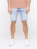 Tonwin Embossed Denim Shorts Light Wash sold by Brand Corner