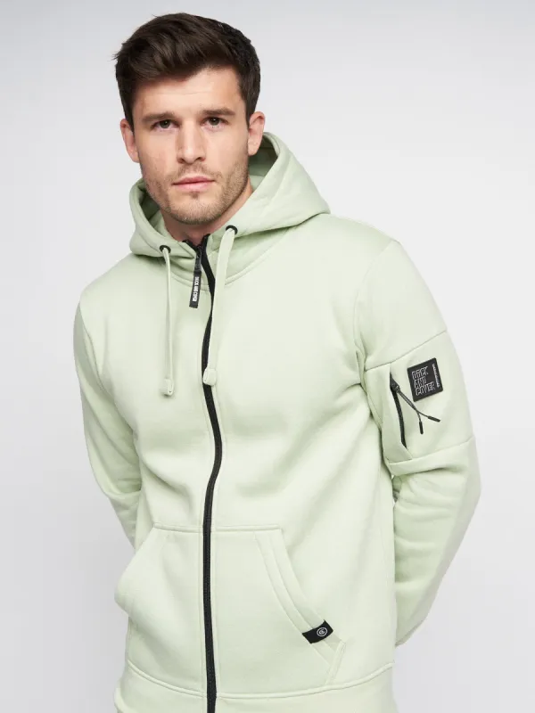 Milgate Zip Thru Hoodie Sage sold by Brand Corner