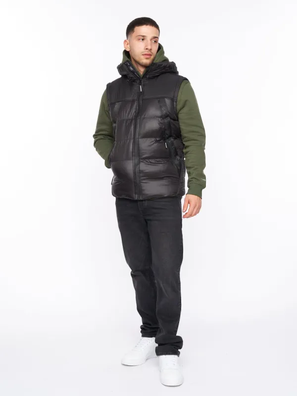 Craystore Hooded Gilet Black sold by Brand Corner