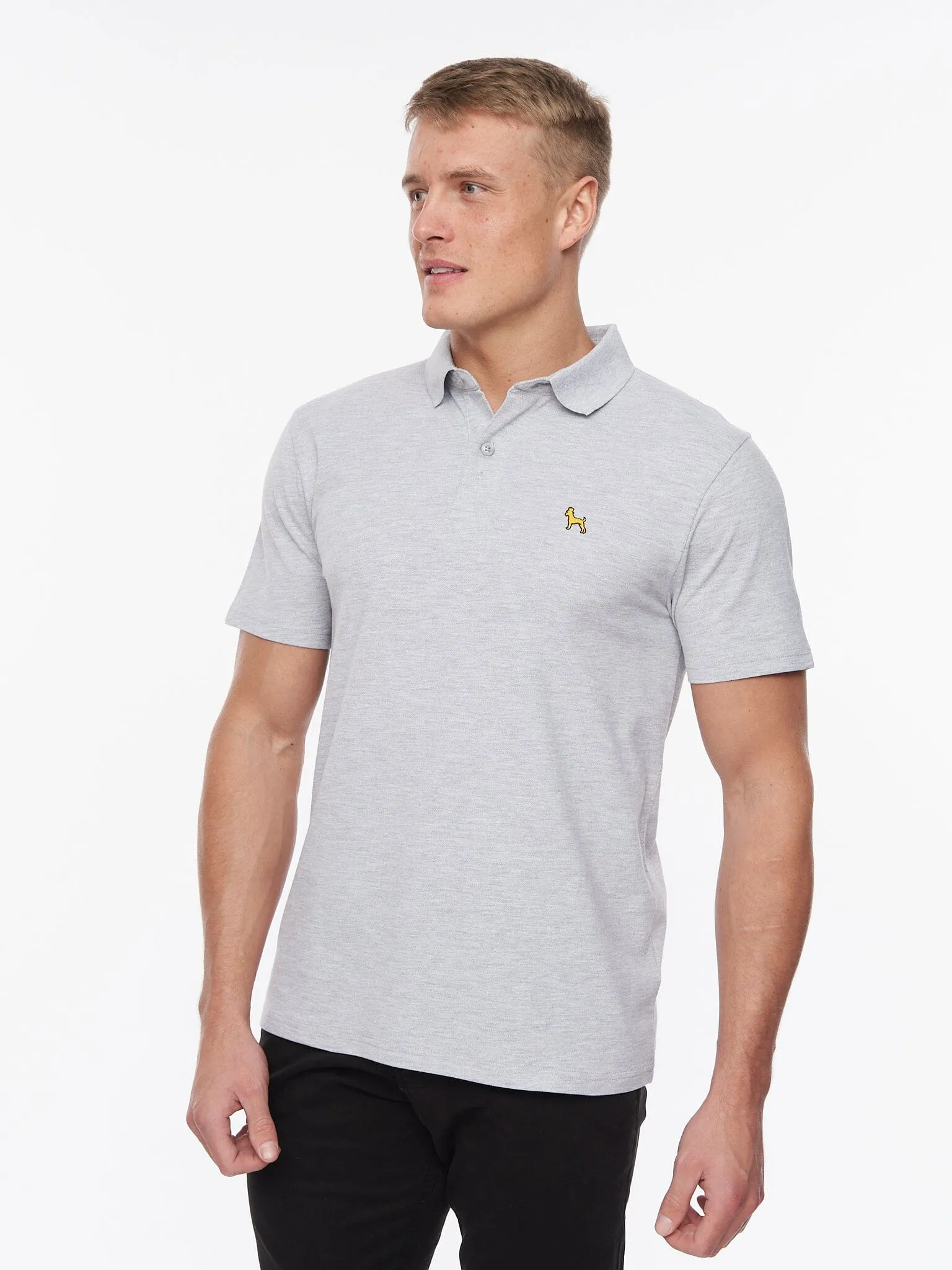 Barden Polo Grey Marl sold by Brand Corner