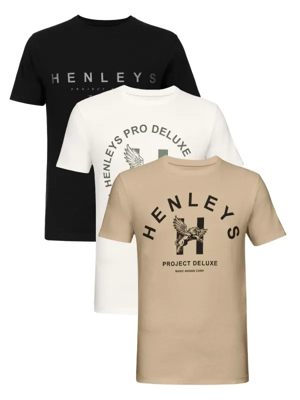 Mens Hentree T-Shirt 3pk Assorted sold by Brand Corner
