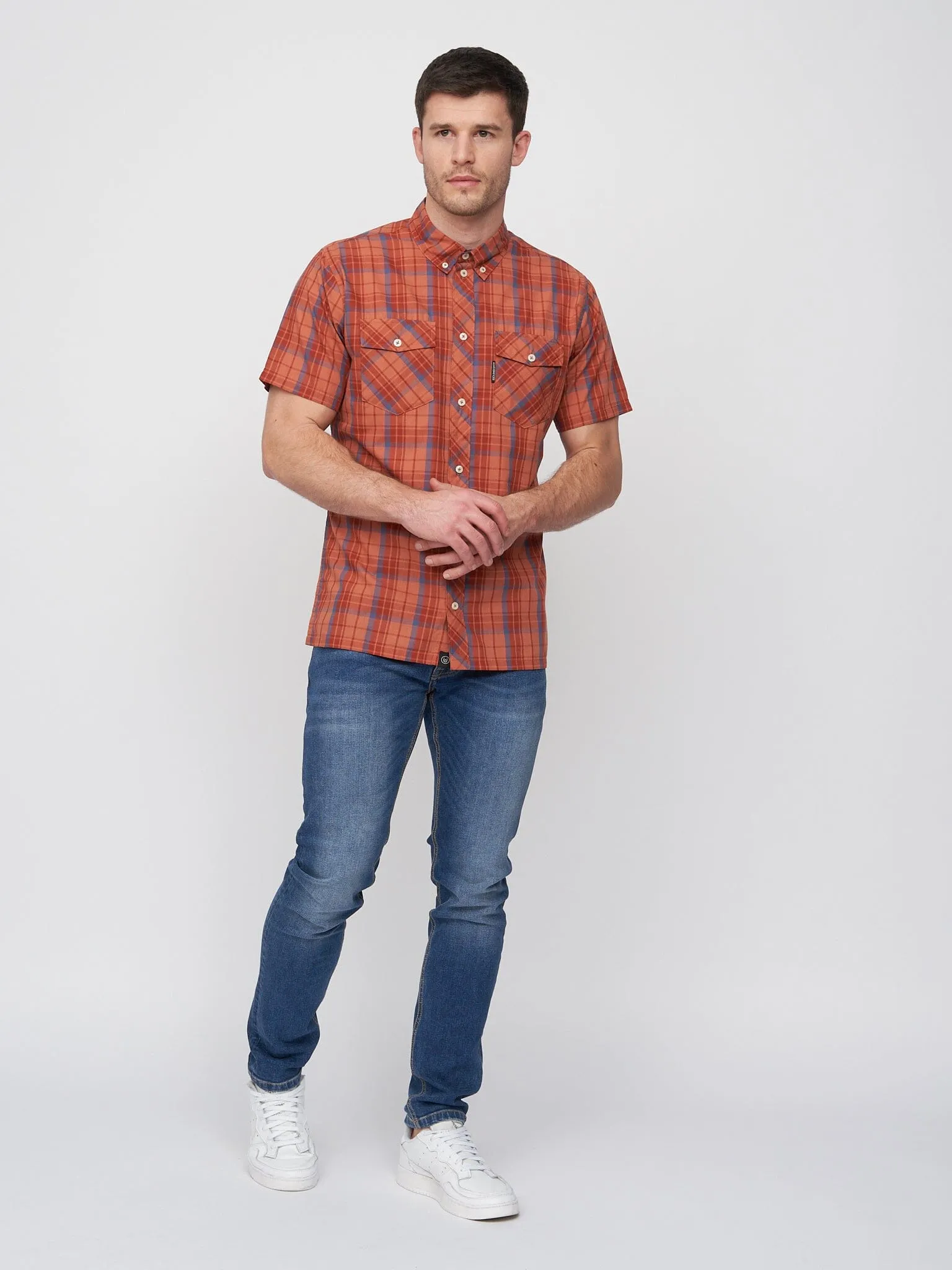 Femington Short Sleeve Shirt Red Check sold by Brand Corner