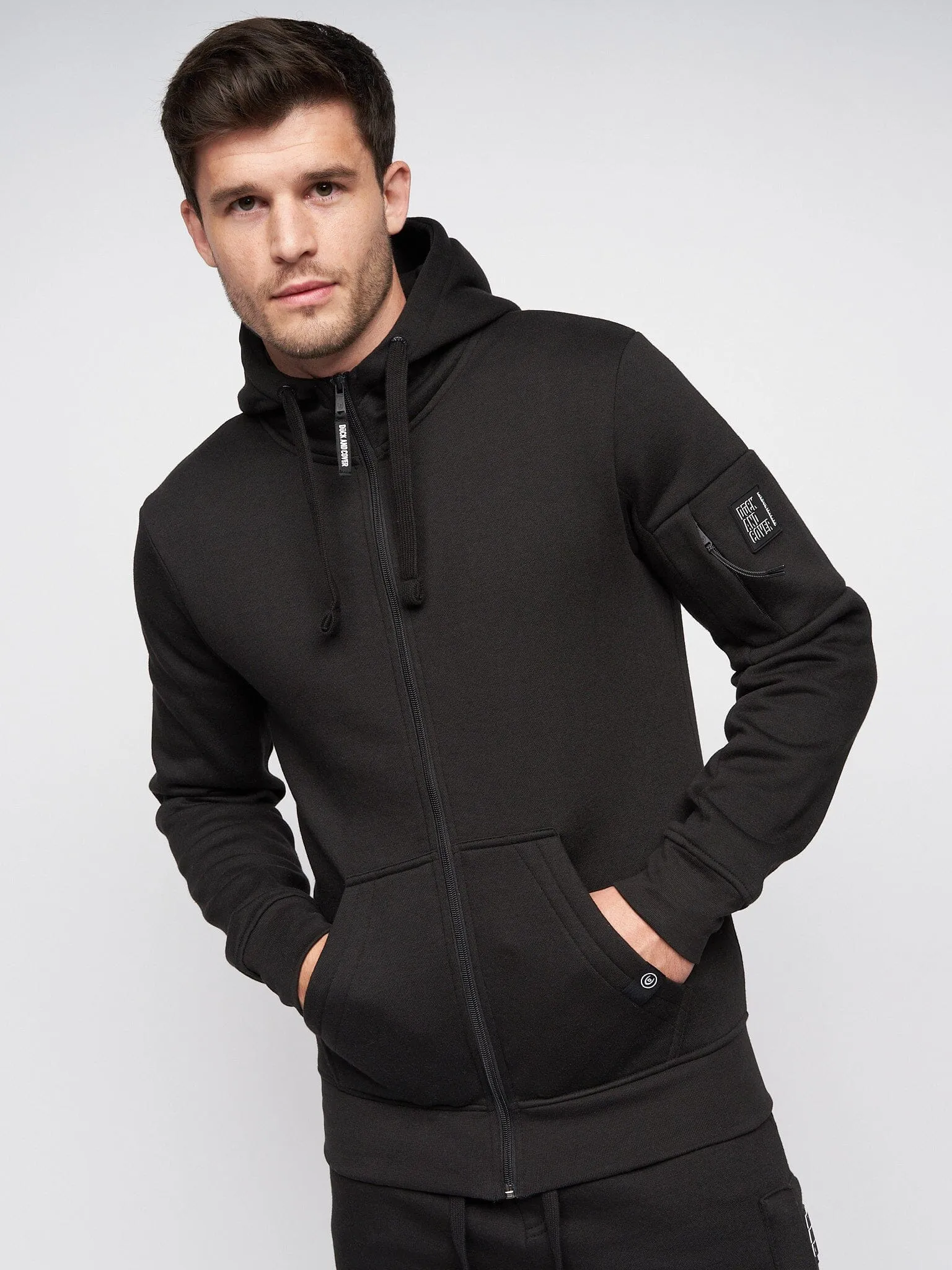 Milgate Zip Thru Hoodie Black sold by Brand Corner