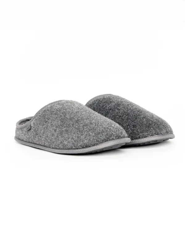 Miyabi Fur Slipper Mule Charcoal made by Brand Corner