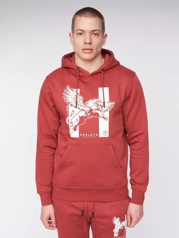 Mens Curveball Hoodie Deep Red sold by Brand Corner