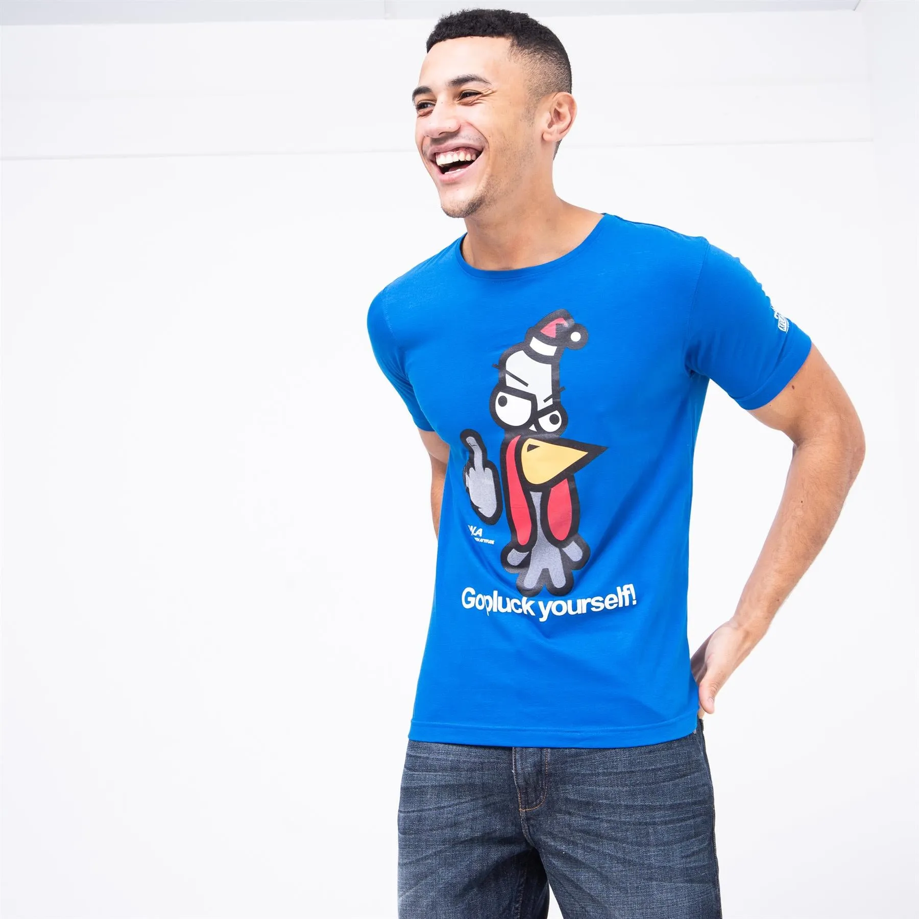 Men's Bad Turkey Xmas T-Shirt Deep Azure sold by Brand Corner product image thumbnail 2