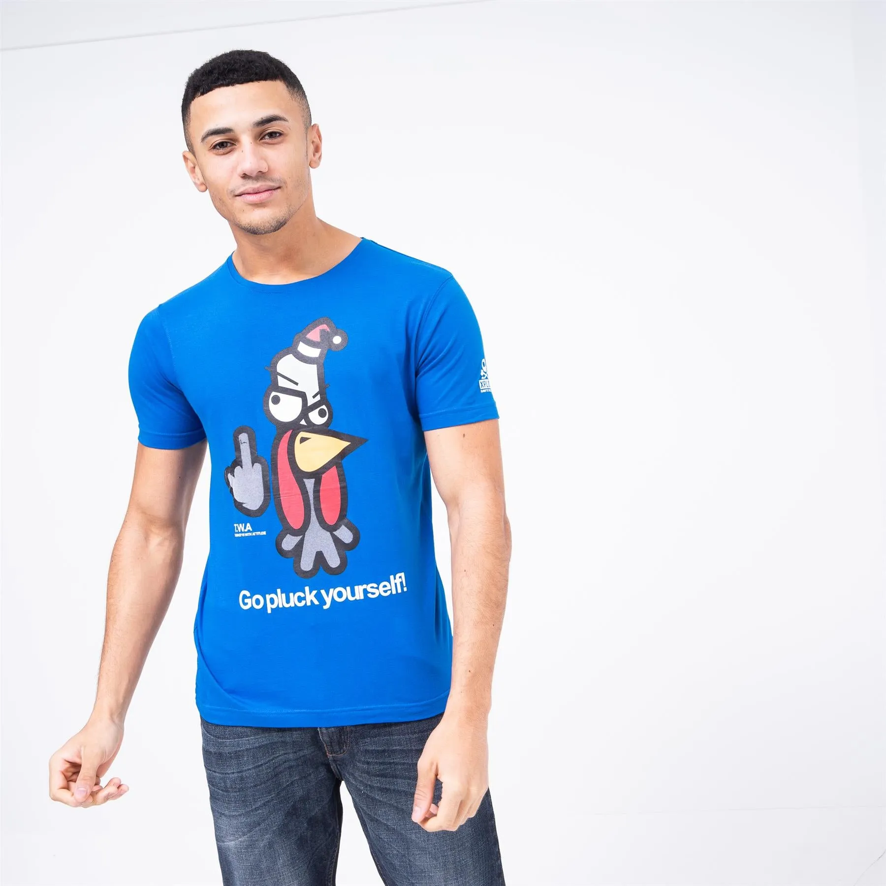 Men's Bad Turkey Xmas T-Shirt Deep Azure sold by Brand Corner product image thumbnail 3